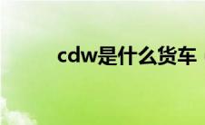 cdw是什么货车（cd5是什么车）