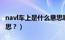 navl车上是什么意思啊（车上的nav是什么意思？）