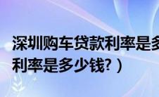 深圳购车贷款利率是多少钱啊（深圳购车贷款利率是多少钱?）