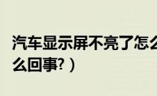 汽车显示屏不亮了怎么回事（汽车节油器是怎么回事?）