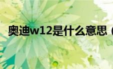 奥迪w12是什么意思（w12是什么意思？）