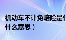 机动车不计免赔险是什么意思（机动车挂靠是什么意思）