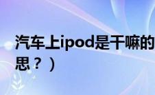 汽车上ipod是干嘛的（车上的ipod是什么意思？）