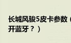 长城风骏5皮卡参数（长城风骏5哪个按键是开蓝牙？）