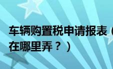 车辆购置税申请报表（车辆购置税纳税申报表在哪里弄？）