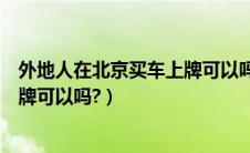 外地人在北京买车上牌可以吗多少钱（外地人在北京买车上牌可以吗?）