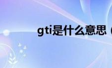 gti是什么意思（gti是啥意思）