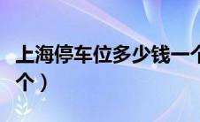 上海停车位多少钱一个（停车位地锁多少钱一个）