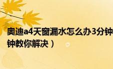 奥迪a4天窗漏水怎么办3分钟教你解决（天窗漏水怎么办3分钟教你解决）