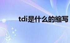 tdi是什么的缩写（TDI是什么？）