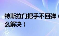 特斯拉门把手不回弹（特斯拉门把手被冻住怎么解决）