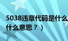 5038违章代码是什么意思（5023违章代码是什么意思？）