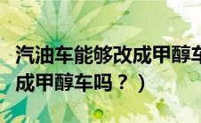 汽油车能够改成甲醇车吗视频（汽油车能够改成甲醇车吗？）