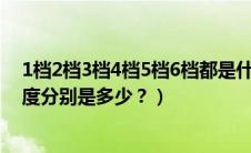 1档2档3档4档5档6档都是什么速度（一档二档三档四档速度分别是多少？）