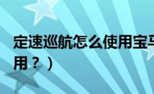 定速巡航怎么使用宝马325（定速巡航怎么使用？）