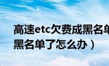 高速etc欠费成黑名单怎么解决（etc被拉入黑名单了怎么办）