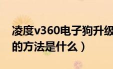 凌度v360电子狗升级（凌度电子狗一键升级的方法是什么）