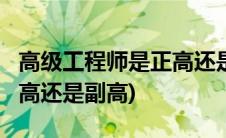 高级工程师是正高还是副高?(高级工程师是正高还是副高)