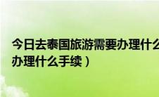 今日去泰国旅游需要办理什么手续和证件（去泰国旅游需要办理什么手续）