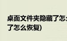 桌面文件夹隐藏了怎么恢复(桌面文件夹隐藏了怎么恢复)