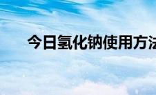 今日氢化钠使用方法（氢化钠怎么制）