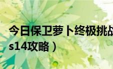 今日保卫萝卜终极挑战14攻略（保卫萝卜boss14攻略）