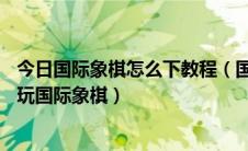 今日国际象棋怎么下教程（国际象棋入门教程——教你怎么玩国际象棋）