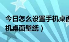 今日怎么设置手机桌面壁纸变化（怎么设置手机桌面壁纸）