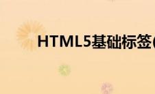 HTML5基础标签(html5标签大全)