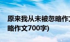 原来我从未被忽略作文大全(原来我从未被忽略作文700字)