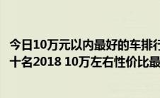 今日10万元以内最好的车排行榜（10万元最好的车排行榜前十名2018 10万左右性价比最高的车推荐）