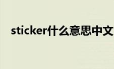 sticker什么意思中文（sticker中文含义）