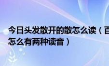 今日头发散开的散怎么读（百度词典怎么了披头散发中的散怎么有两种读音）