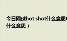 今日网球hot shot什么意思中文（在篮球火里hot shot 是什么意思）