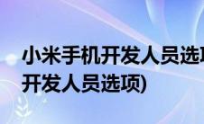 小米手机开发人员选项怎么弄出来(小米手机开发人员选项)