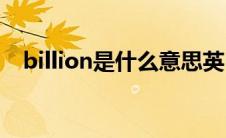 billion是什么意思英(billion是什么意思)