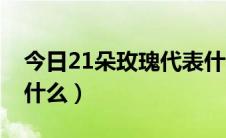 今日21朵玫瑰代表什么数字（21朵玫瑰代表什么）