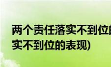 两个责任落实不到位的具体体现(两个责任落实不到位的表现)