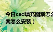 今日cad填充图案怎么部分删除（cad填充图案怎么安装）