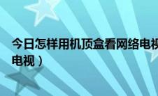 今日怎样用机顶盒看网络电视（怎么设置网络机顶盒看网络电视）