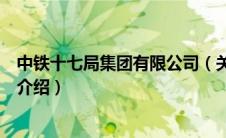 中铁十七局集团有限公司（关于中铁十七局集团有限公司的介绍）