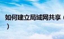 如何建立局域网共享（办公室怎样建立局域网）