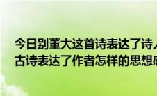 今日别董大这首诗表达了诗人怎样的思想感情（《别董大》古诗表达了作者怎样的思想感情）