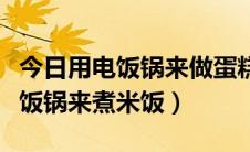 今日用电饭锅来做蛋糕不用放牛奶和糖（用电饭锅来煮米饭）