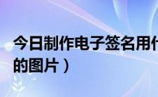 今日制作电子签名用什么软件（制作电子签名的图片）