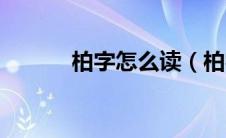 柏字怎么读（柏字拼音和释义）