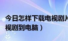 今日怎样下载电视剧片段到相册（怎样下载电视剧到电脑）