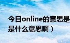 今日online的意思是什么意思（online具体是什么意思啊）