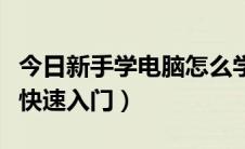 今日新手学电脑怎么学（新手学电脑怎么能够快速入门）