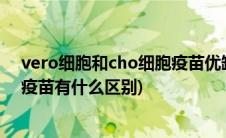 vero细胞和cho细胞疫苗优缺点(vero细胞和cho细胞制的疫苗有什么区别)